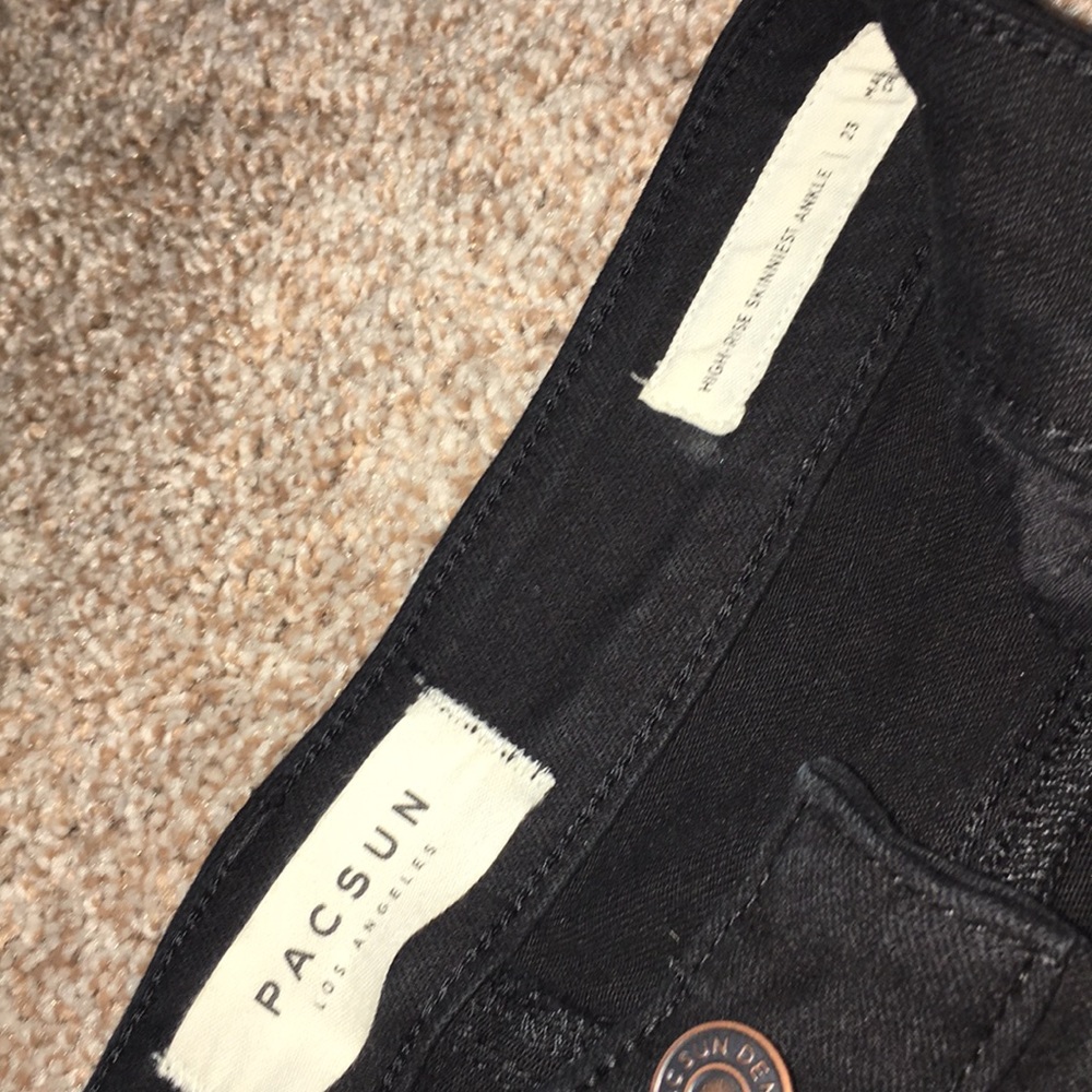 pacsun  black high rise ripped jeans